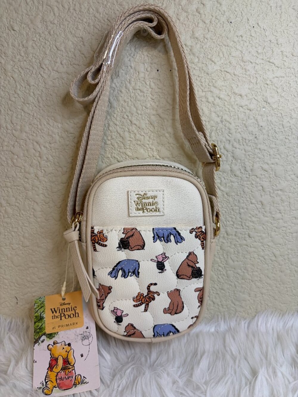 Disney Primark Winnie the Pooh Quilted Phone Crossbody Bag Tigger Eeyore NWT
